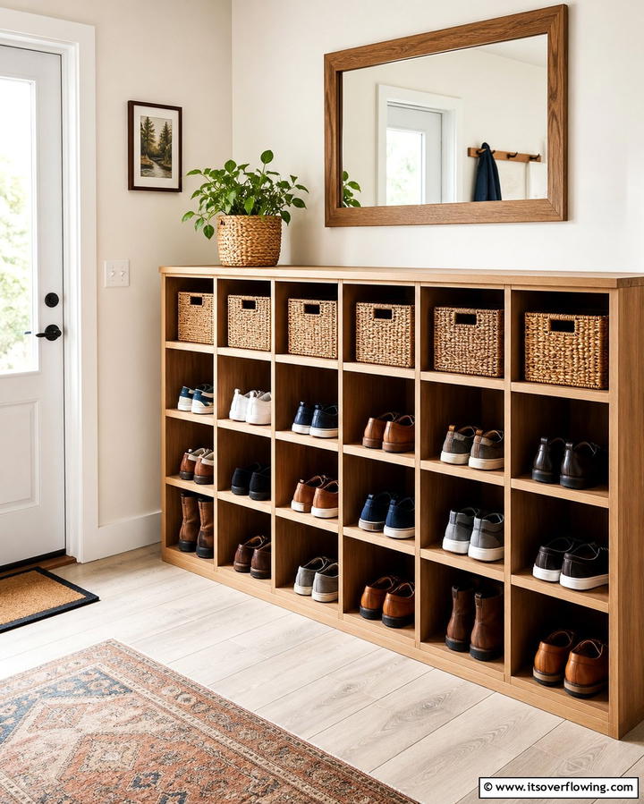 Wooden Cubbies for Shoes - 25 Entryway Shoe Storage Ideas to Keep Your Home Tidy