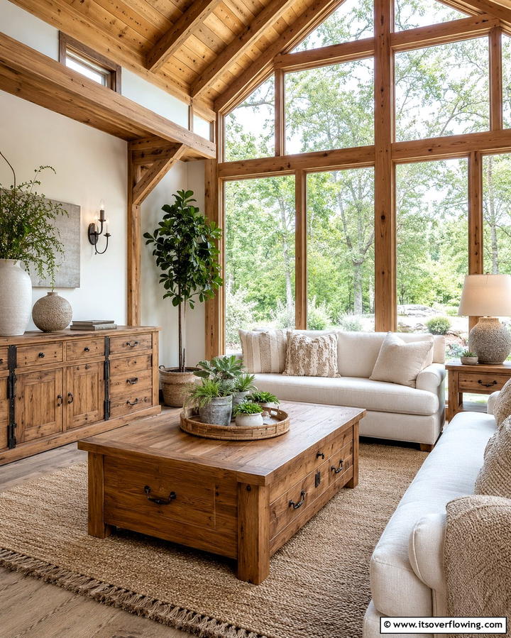 Wooden Furniture for Timeless Appeal - 25 Rustic Sunroom Ideas to Enjoy Nature Indoors