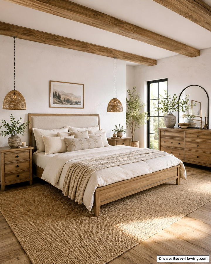 Wooden Furniture with Beige Tones - 25 Beige Bedroom Ideas for a Calming Retreat