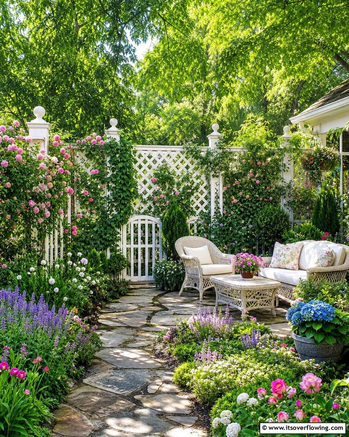 Wooden Lattice Trellis - 20 Trellis Ideas for Privacy in Your Outdoor Space