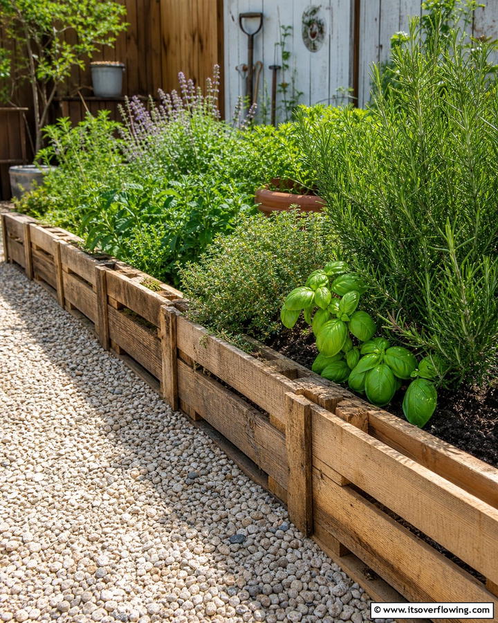 Wooden Pallet Edging - 20 Recycled Garden Edging Ideas for an Eco-Friendly Yard