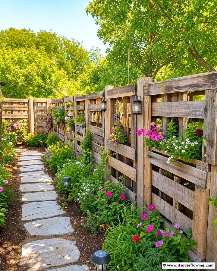 Wooden Pallet FenceExact - 25 Temporary Fence Ideas for Versatile Outdoor Spaces