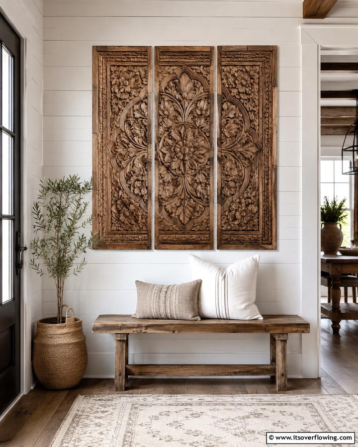 Wooden Panel Art - 25 Large Wall Art Ideas to Transform Your Space