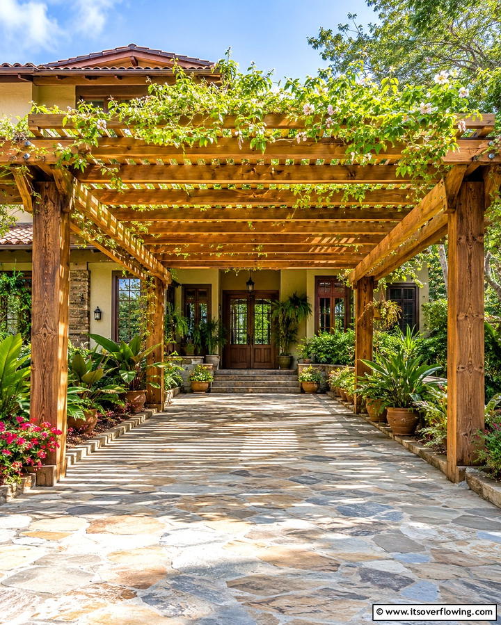 Wooden Pergola Car Porch - 25 Car Porch Design Ideas for a Welcoming Entrance