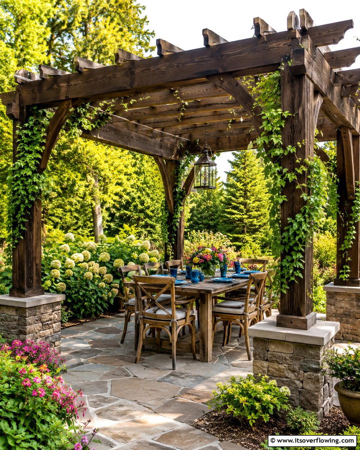 Wooden Pergola Enclosures - 25 Patio Enclosure Ideas for Year-Round Enjoyment