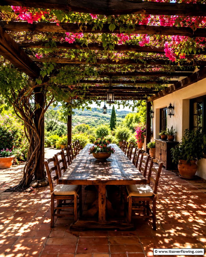 Wooden Pergolas - 25 Spanish Style Patio Ideas for Outdoor Living