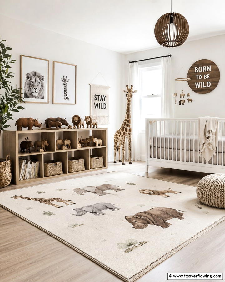 Wooden Safari Animal Toys - 30 Safari Nursery Decor Ideas for Adventurous Baby Rooms