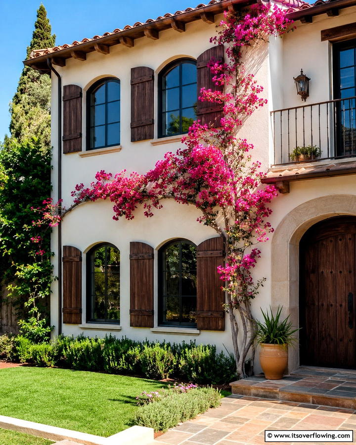 Wooden Shutters - 25 Spanish Style Home Exterior Ideas for Curb Appeal