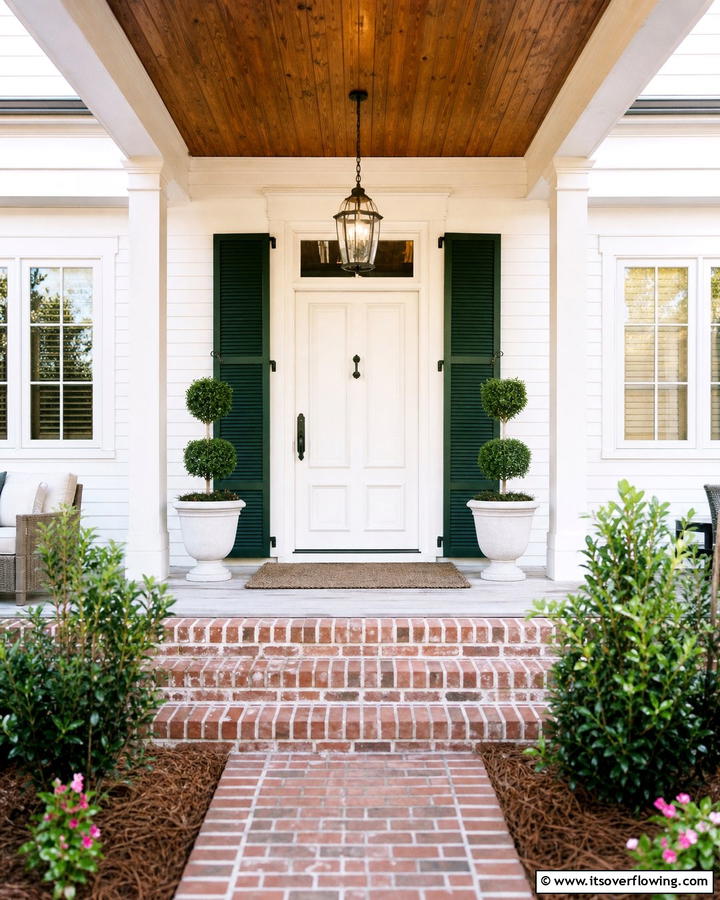 Wooden Shutters - 20 Front Door Privacy Ideas to Enhance Your Home Security
