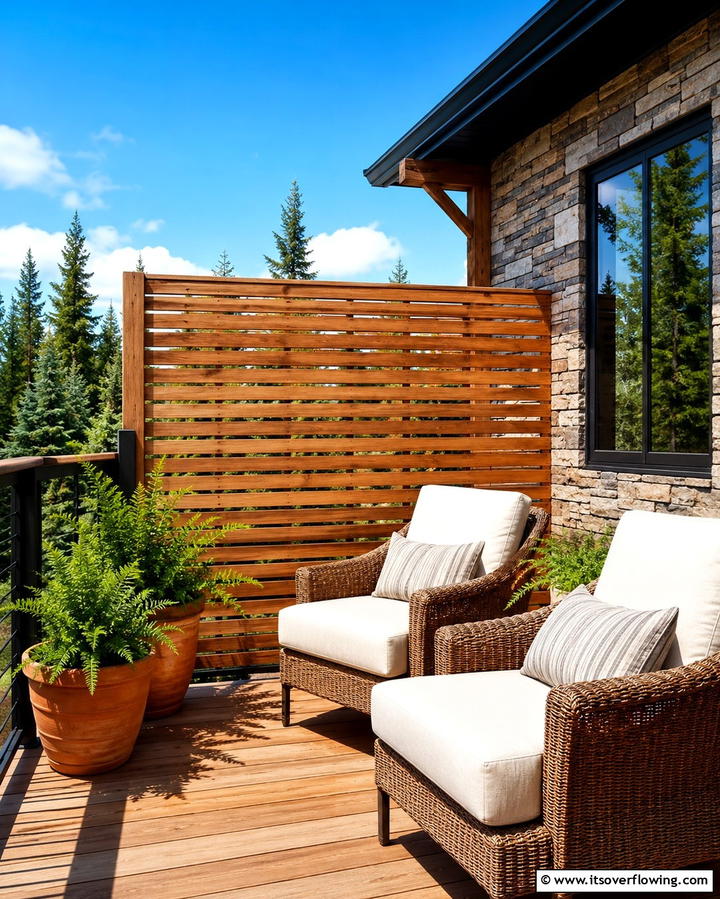 Wooden Slats for Rustic Charm - 25 Horizontal Deck Railing Ideas for Modern Homes