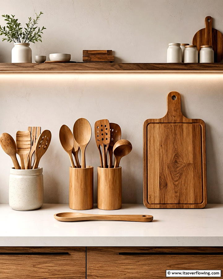 Wooden Utensils and Tools - 25 Japanese Style Kitchen Ideas for a Zen Atmosphere