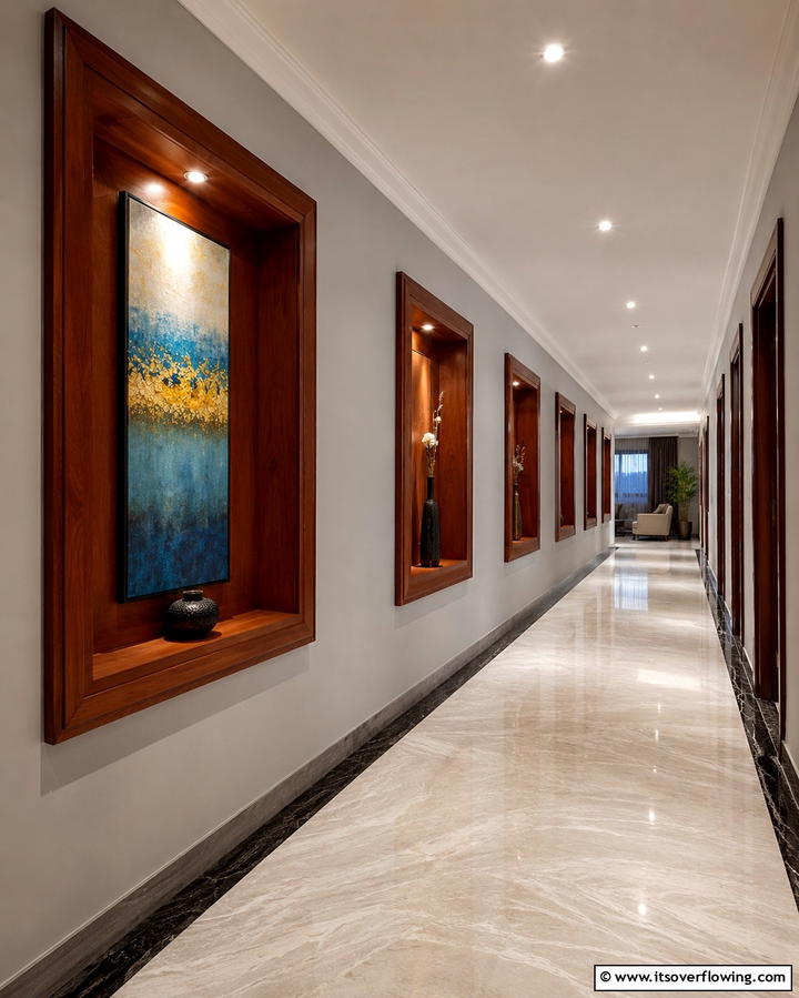 Wooden Wall Niches - 25 Wooden Interior Design Ideas for a Warm Home