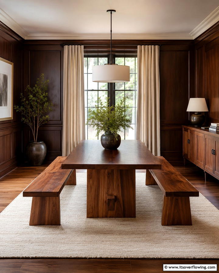 Wooden Warmth - 25 Masculine Dining Room Ideas for Modern Men