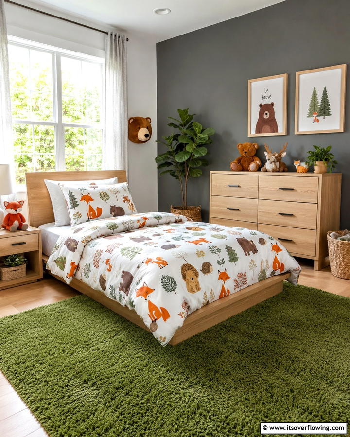 Woodland Animal Themed Bedding - 25 Woodland Nursery Ideas for a Nature-Inspired Room