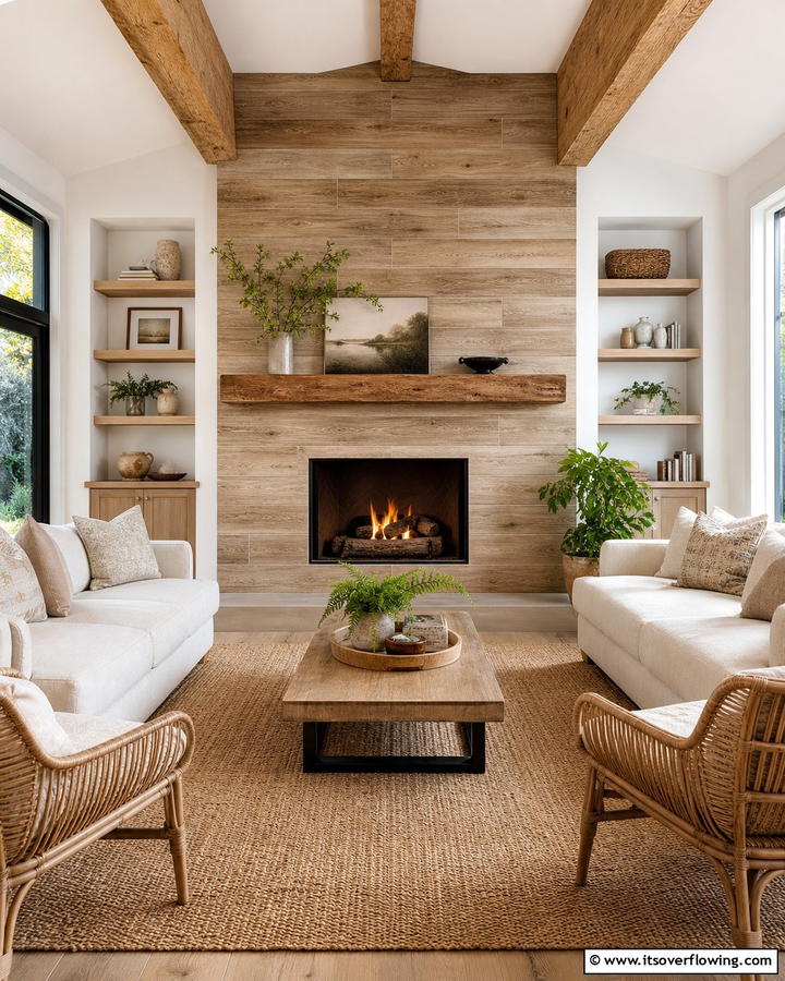 Woodland Revival - 21 Fireplace Tile Ideas to Refresh Your Hearth’s Aesthetic