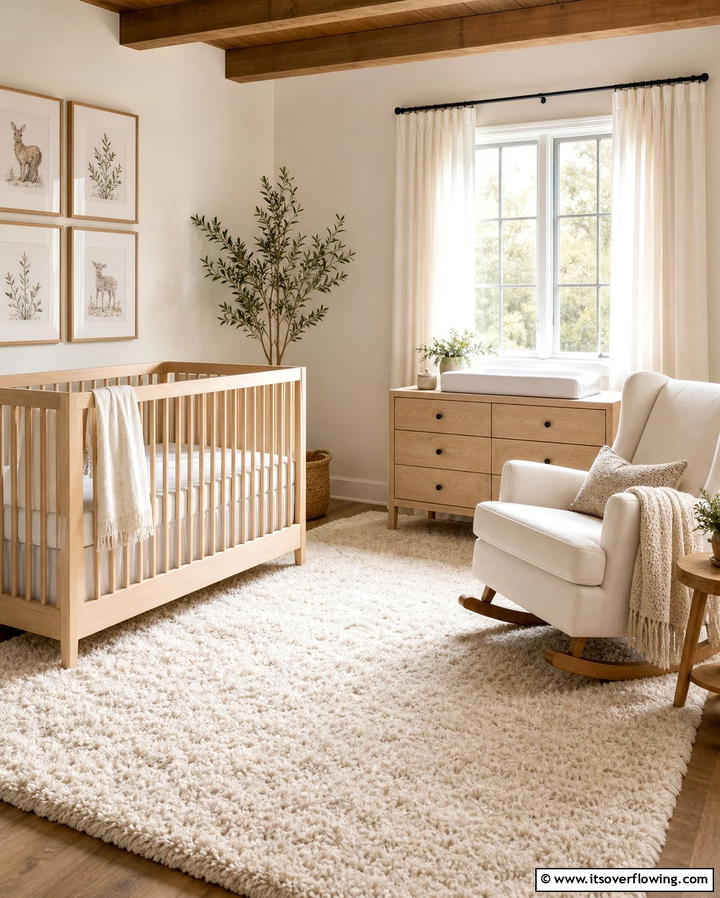 Wool Rugs for Comfort - 25 Farmhouse Nursery Ideas for a Cozy Baby Room