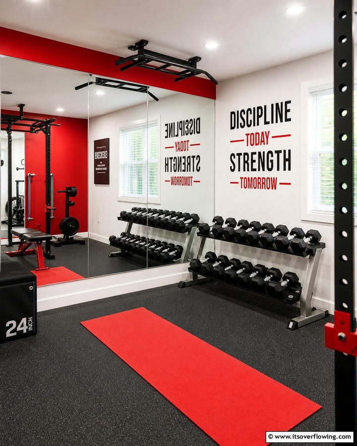 Workout and Fitness Area - 25 Den Ideas to Create a Comfortable Retreat