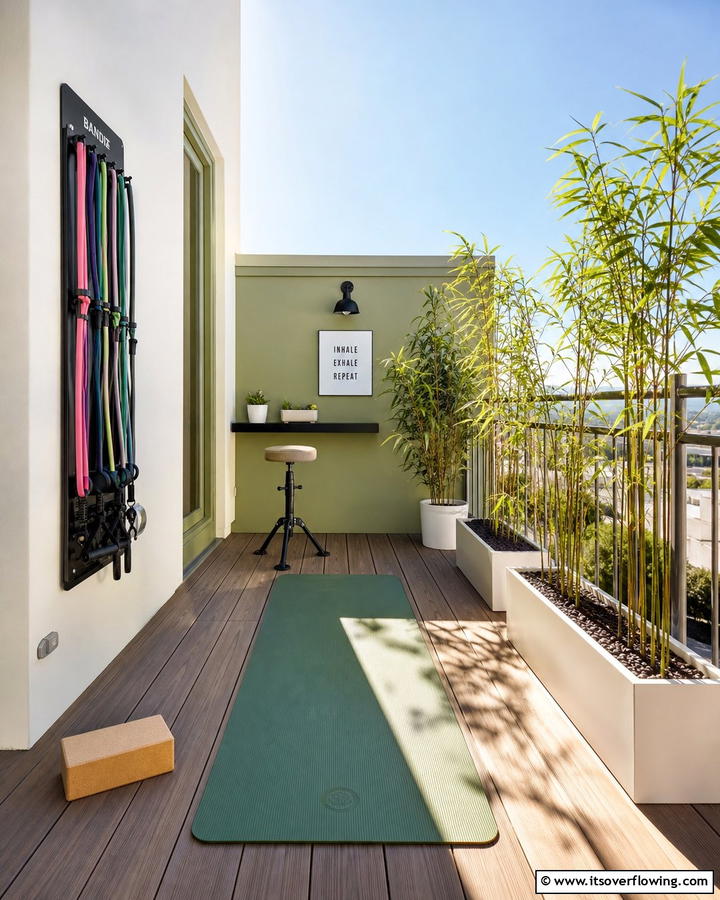 Workout and Yoga Space - 21 Balcony Ideas to Turn Your Small Space into a Relaxing Retreat
