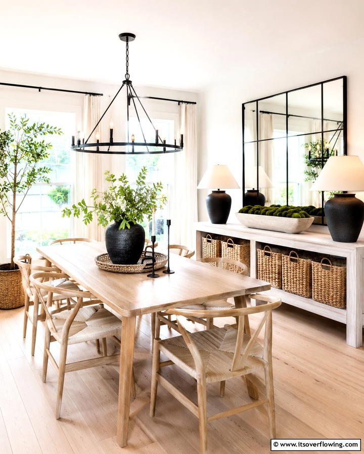 Woven Basket Storage - 30 Dining Room Storage Ideas for Clutter-Free Entertaining