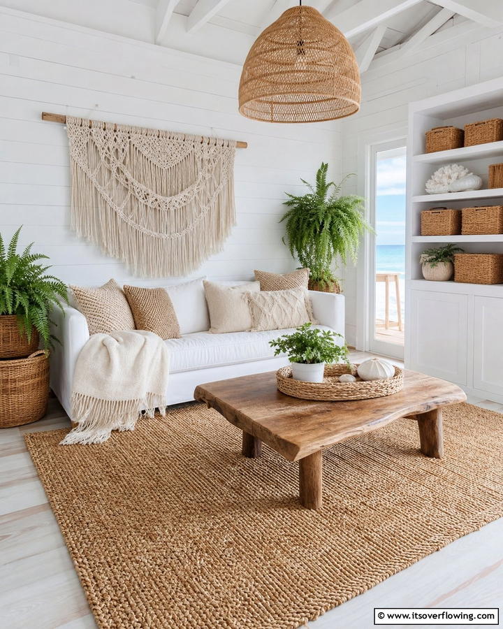 Woven Natural Accessories - 21 Beach House Decor Ideas for a Coastal-Inspired Home Retreat