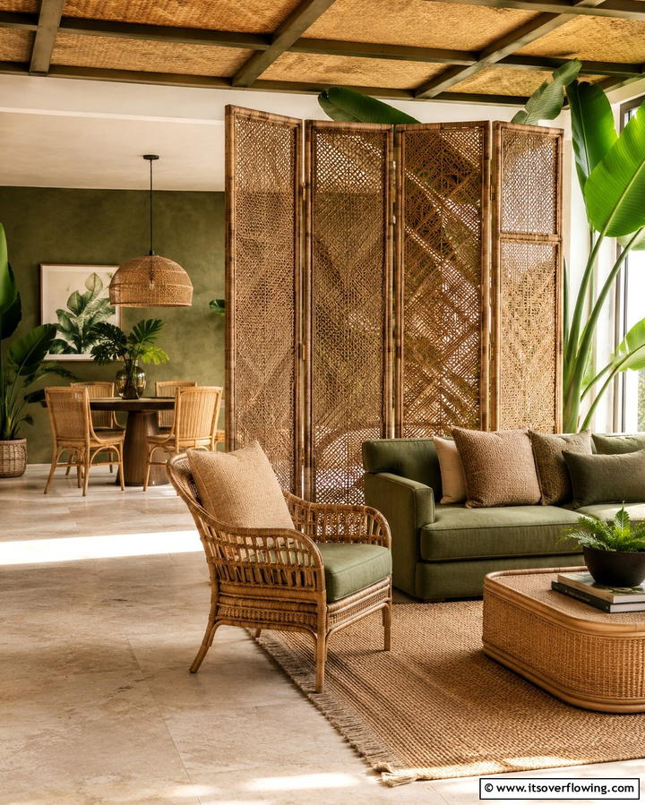 Woven Screens for Textural Interest - 25 Room Divider Ideas to Maximize Your Living Space