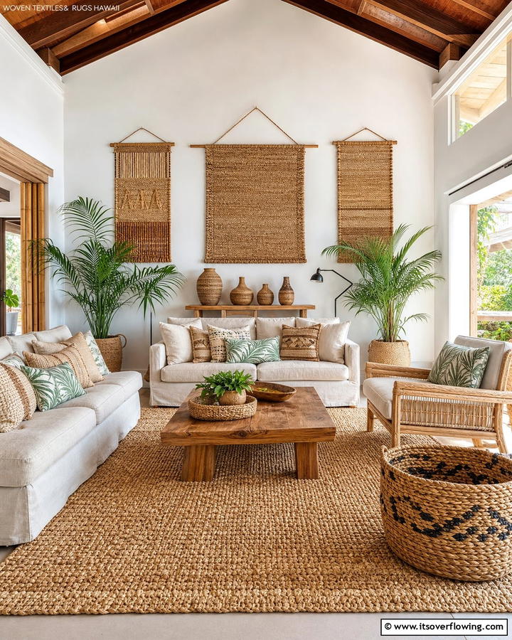 Woven Textiles and Rugs - 20 Hawaiian Interior Design Ideas for a Tropical Vibe