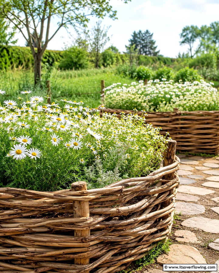 Woven Willow Beds - 25 Inexpensive Raised Garden Bed Ideas for Your Yard