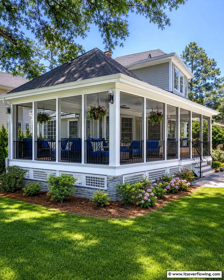 Wrap Around Screened Deck - 30 Screened-in Deck Ideas for Bug-Free Outdoor Living