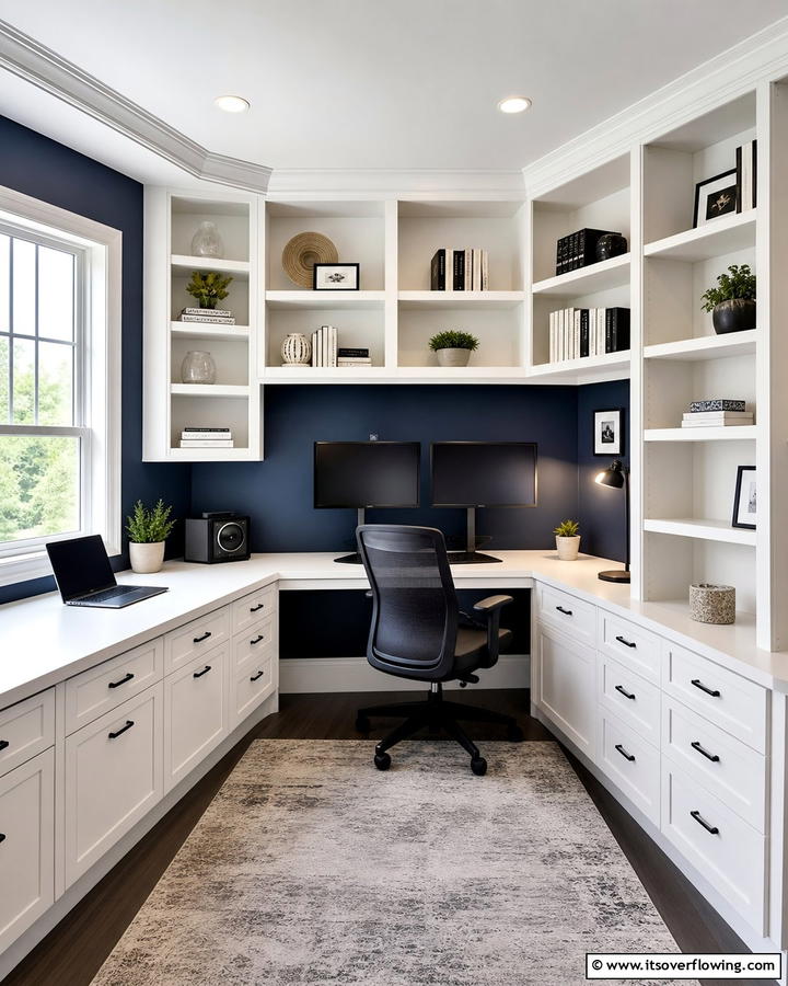Wraparound Desk for Corner Spaces - 25 Stylish Built-in Desk Ideas for Your Home Office