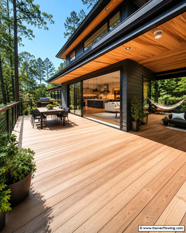 Wraparound Ground Deck - 25 Ground Level Deck Ideas for Easy Outdoor Living