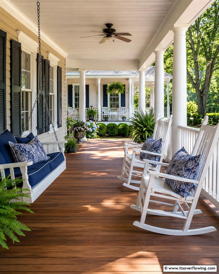 Wraparound Porch CharmExact - 30 Large Front Porch Ideas to Boost Outdoor Living Spaces