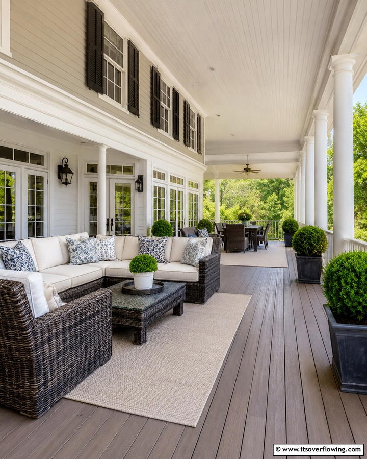 Wraparound Porch CharmOne - 30 Large Front Porch Ideas to Boost Outdoor Living Spaces