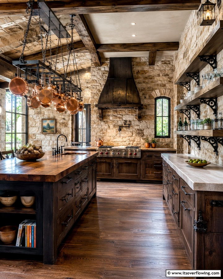Wrought Iron Accents - 30 Gothic Kitchen Ideas for Dramatic Dark Aesthetic Spaces