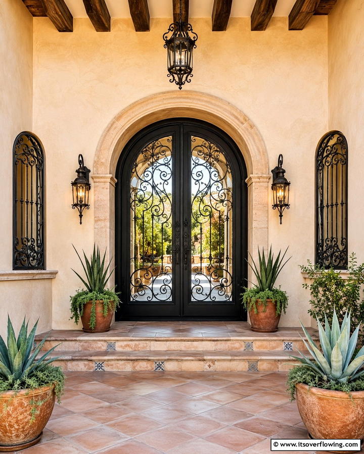 Wrought Iron Detailing - 30 Mexican Style House Design Ideas for Vibrant Homes