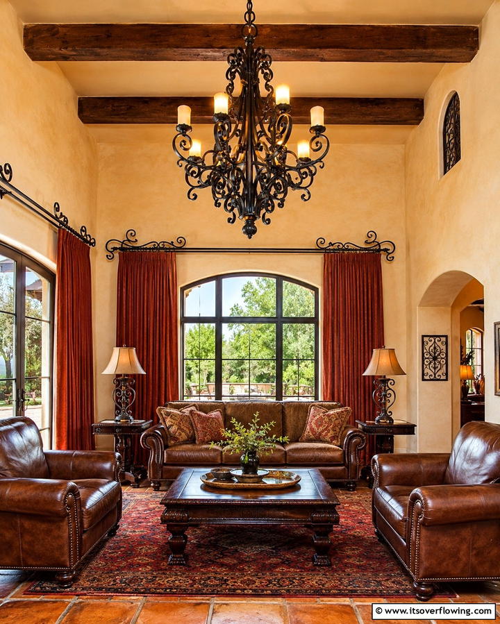 Wrought Iron Details - 25 Southwest Living Room Ideas for a Cozy Vibe