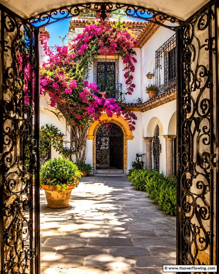 Wrought Iron Details - 25 Spanish Courtyard Ideas for a Mediterranean Oasis