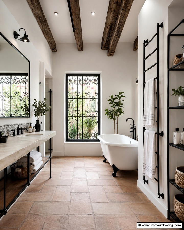 Wrought Iron Details - 25 Gothic Bathroom Ideas for a Dramatic and Stylish Space