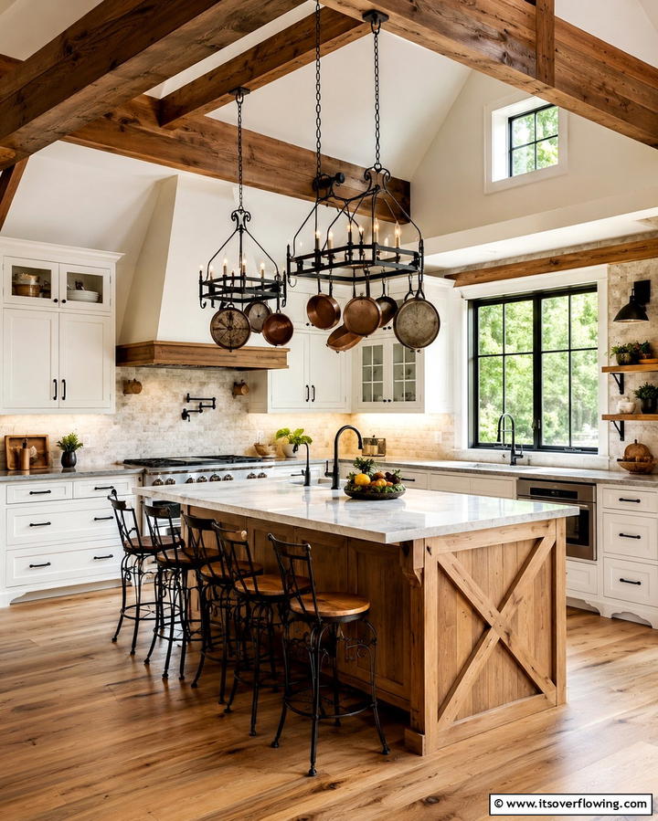 Wrought Iron Details - 25 Mountain House Kitchen Ideas for Rustic Charm