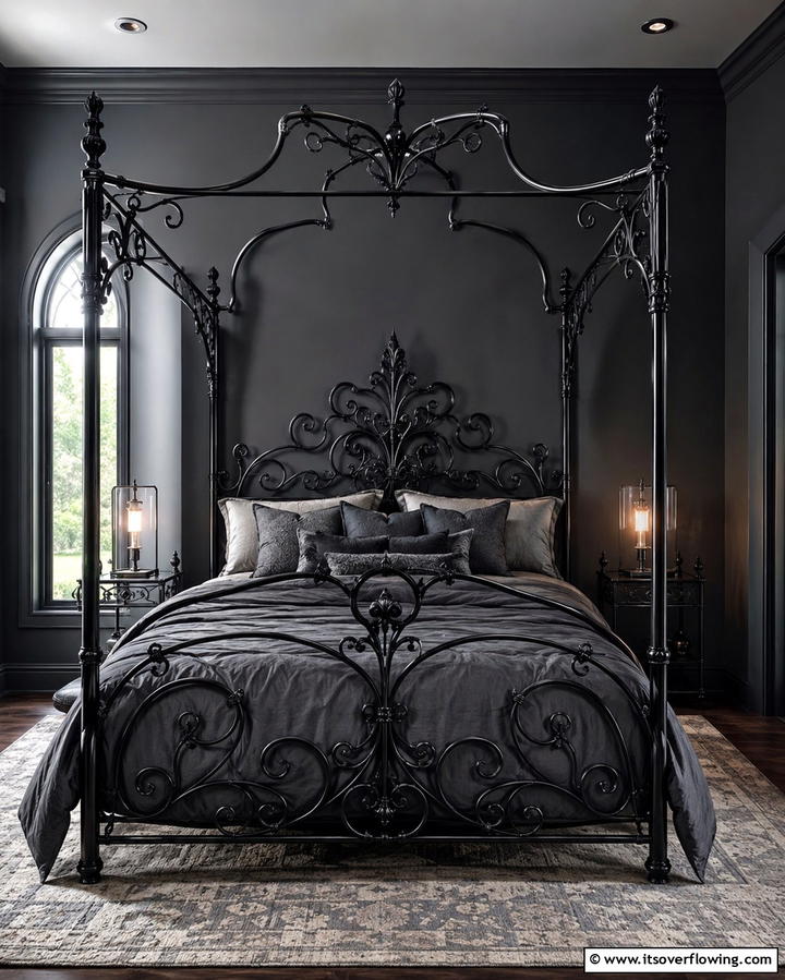 Wrought Iron Elements for Gothic Elegance - 25 Gothic Boho Decor Ideas for a Unique and Eclectic Style
