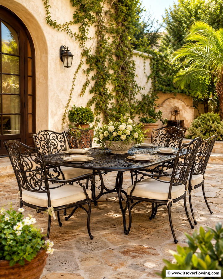 Wrought Iron FurnitureExact - 25 Spanish Style Patio Ideas for Outdoor Living