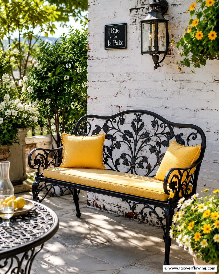 Wrought Iron FurnitureOne - 25 Mediterranean Patio Ideas for Outdoor Living Spaces