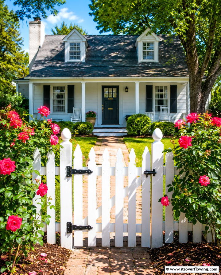 Wrought Iron Gate with Floral Motifs - 25 Fence Gate Ideas for Stylish and Secure Yards