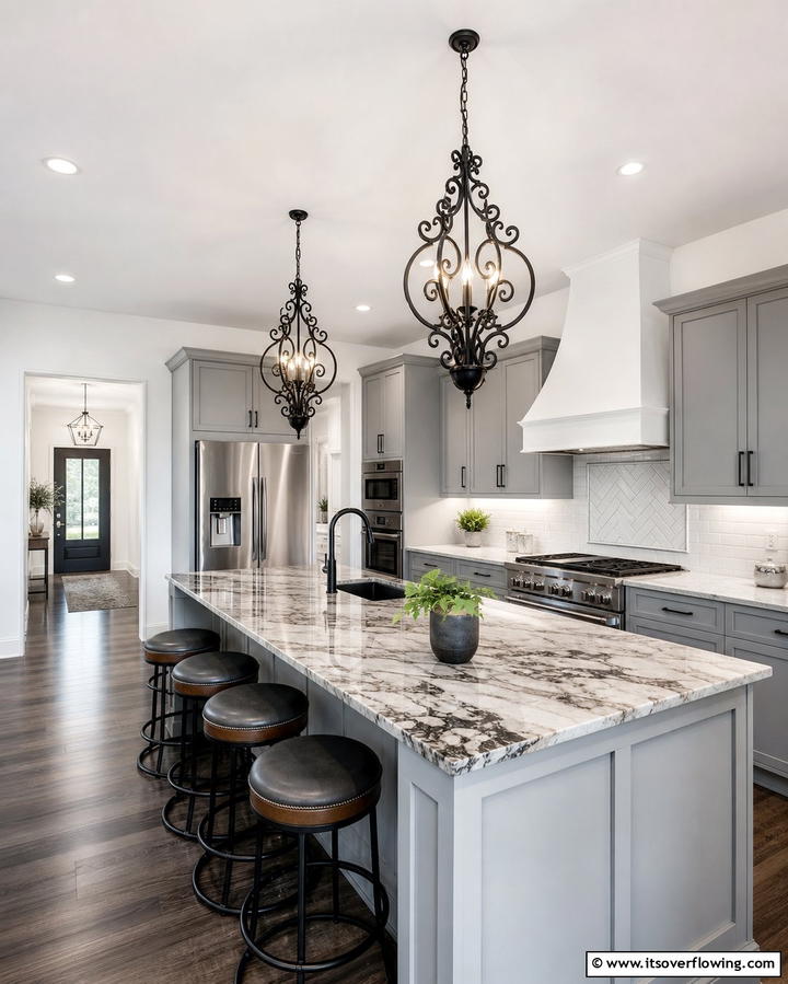 Wrought Iron Light Fixtures - 25 Mexican Kitchen Ideas for a Vibrant and Authentic Space