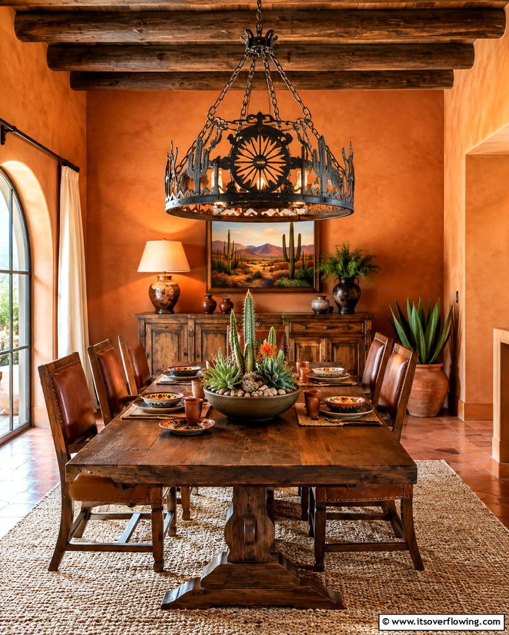 Wrought Iron Lighting Fixtures - 25 Desert Themed Room Ideas for a Warm and Inviting Space