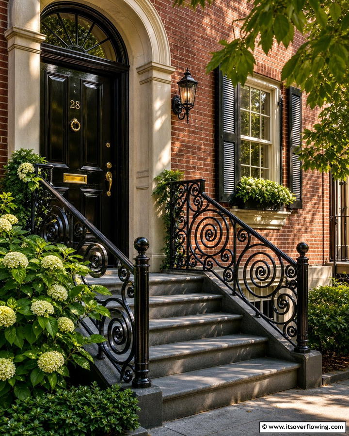 Wrought Iron Railings - 25 Front Porch Railing Ideas to Enhance Curb Appeal