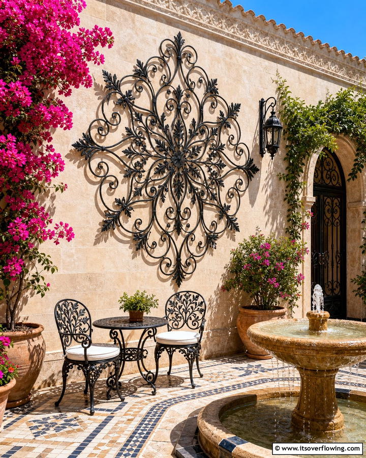 Wrought Iron Wall Art - 20 Outdoor Wall Decor Ideas to Transform Your Space