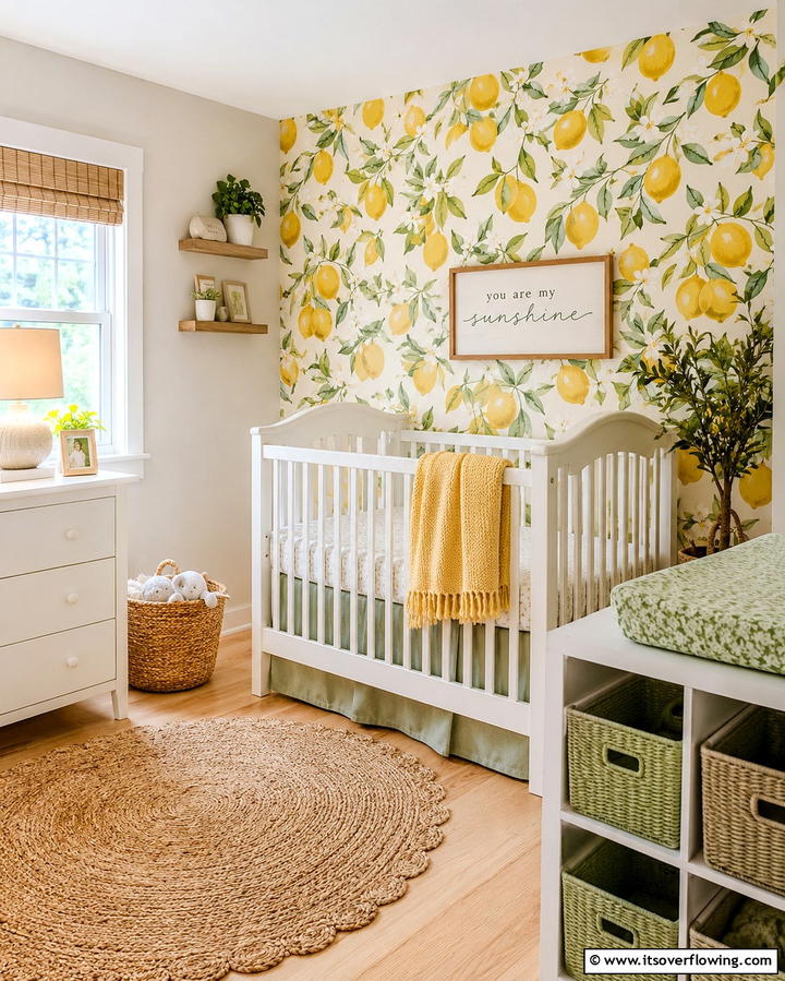 Yellow Chevron Patterns - 25 Yellow Nursery Ideas for a Cheerful Baby Room
