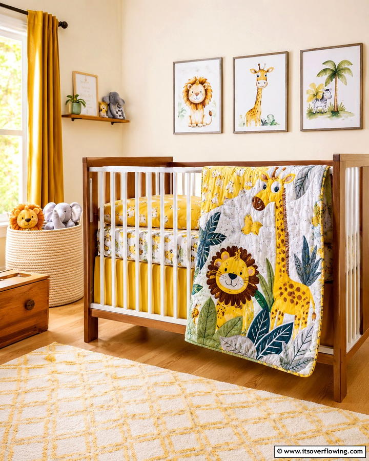 Yellow Starry Night Theme - 25 Yellow Nursery Ideas for a Cheerful Baby Room