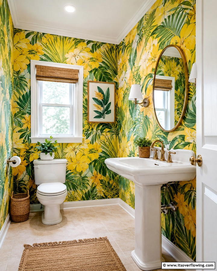 Yellow and Green Wallpaper - 20 Yellow and Green Bathroom Ideas for a Fresh Look