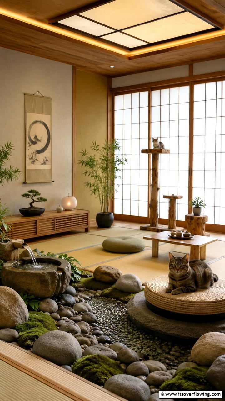Zen Cat Meditation Room - 30 Cat Room Ideas- Create a Purr-fect Space for Your Feline